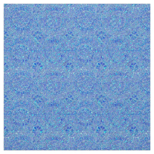 Blue Paisley Polyester Fabric  (Swatch)