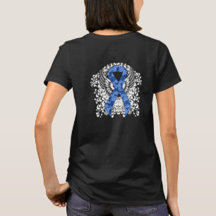 Blue Paisley Ribbon with Wings T-Shirt