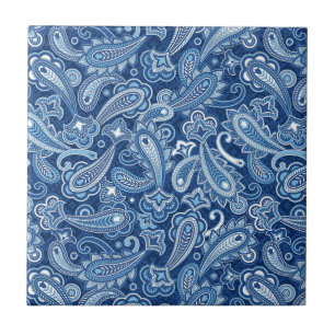 Blue Paisley Tile