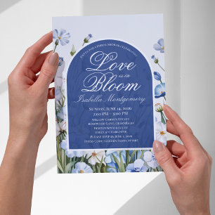 Blue Palette Wildflower Love Is in Bloom Brid Invitation