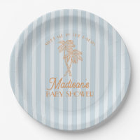 Blue Palm Spring Pastel Beach Baby Shower