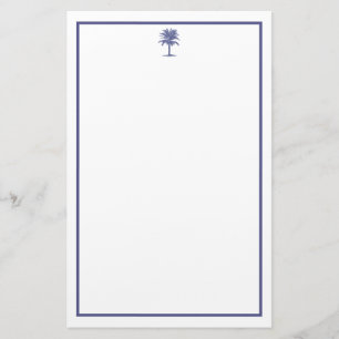 Blue Palm Tree Stationery