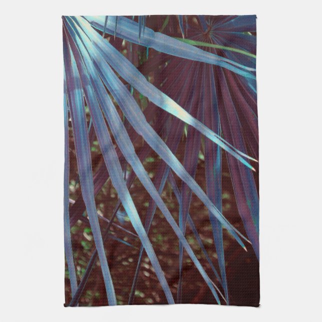 Blue Palmetto Dream Kitchen Towel (Vertical)