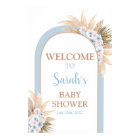 Blue Pampas Grass Baby Shower Boy Welcome sign