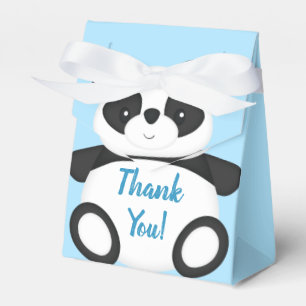 Blue Panda Bear Baby Shower Favor Box