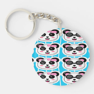 Blue Panda Keychain