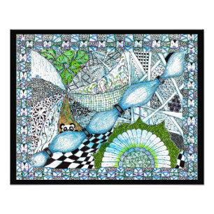 Blue Panda Photo Print