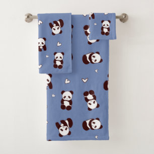 Blue Panda Towel