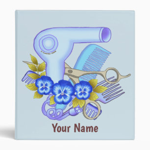 Blue Pansy Beautician Binder