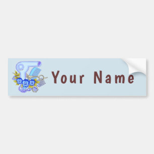 Blue Pansy Beautician Bumper Sticker