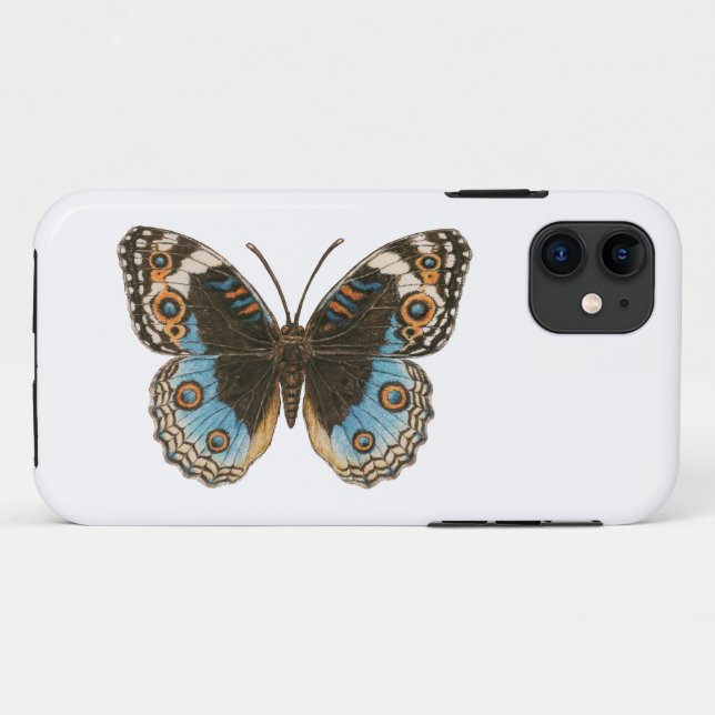 Blue Pansy Butterfly Case-Mate iPhone Case (Back (Horizontal))
