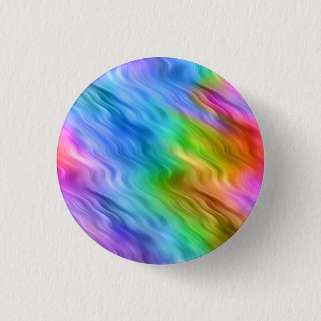 Blue Pansy Wavy Texture 1 Inch Round Button (Front)
