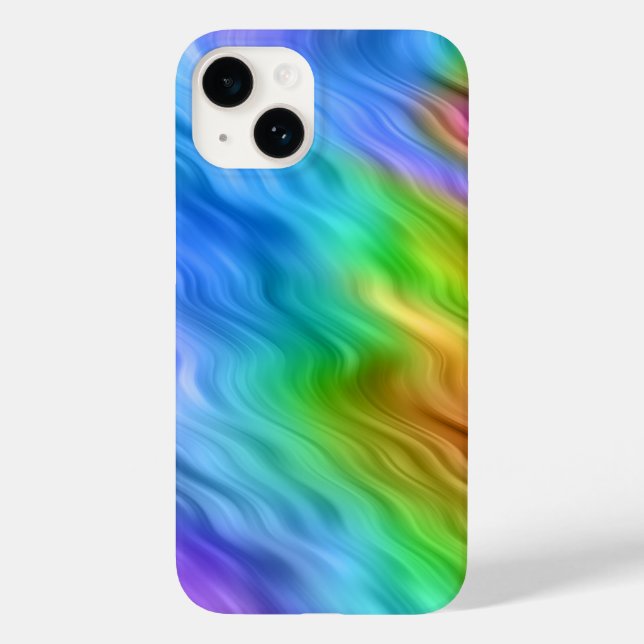 Blue Pansy Wavy Texture Case-Mate iPhone Case (Back)
