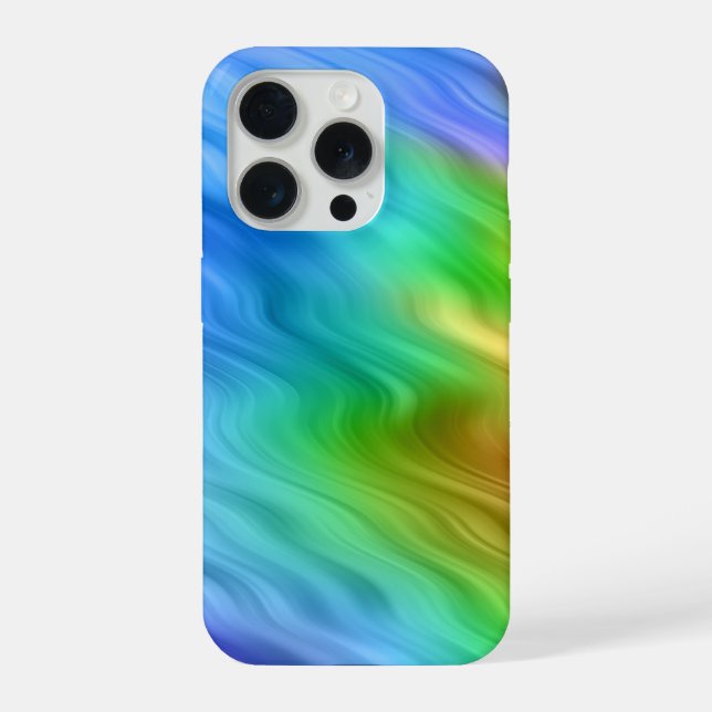 Blue Pansy Wavy Texture iPhone Case (Back)