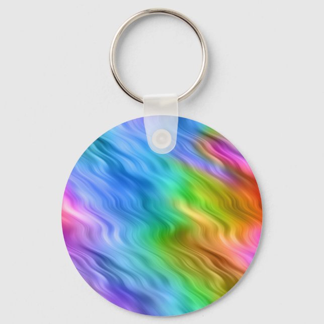 Blue Pansy Wavy Texture Keychain (Front)