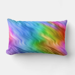 Blue Pansy Wavy Texture Lumbar Pillow