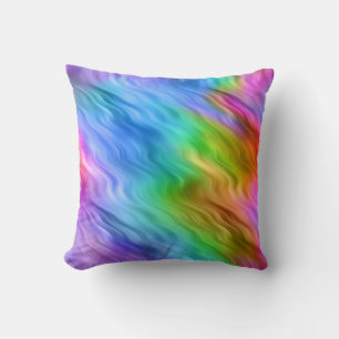 Blue Pansy Wavy Texture Throw Pillow