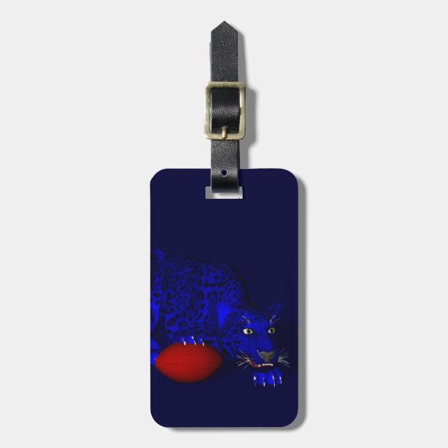 Blue Panther Luggage Tag (Front Vertical)