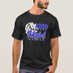 Blue Panthers Volleyball Mom Game Day Mascot Panth T-Shirt