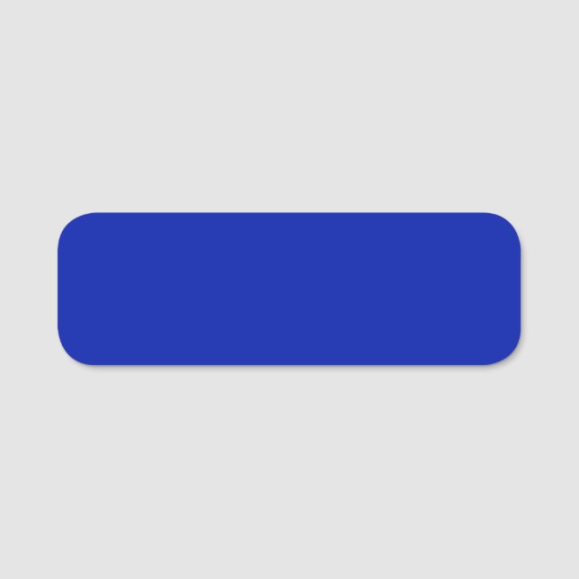 Blue (Pantone) (solid colour)  Name Tag (Front)