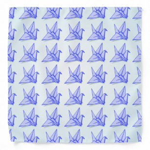Blue Paper Crane Bandana