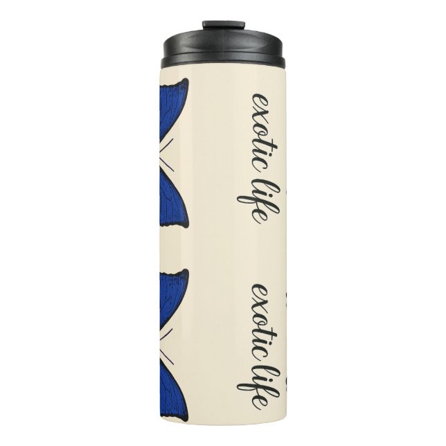 Blue "PAPILLON" insulated bottle (Front)