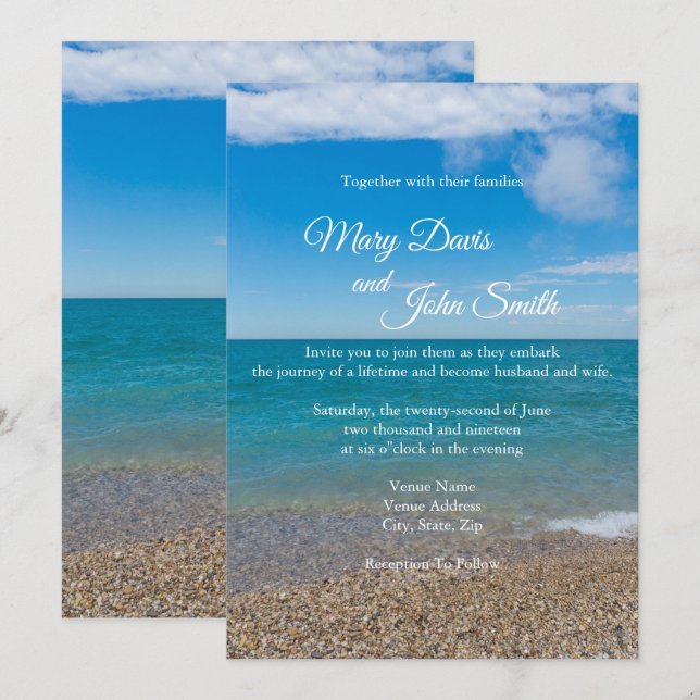 Blue Paradise At Michigan Invitation (Front/Back)