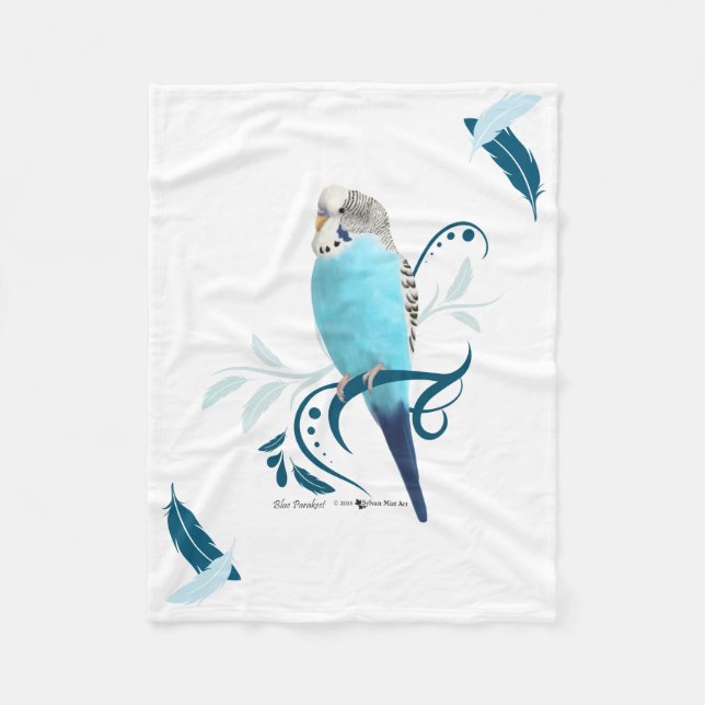 Blue Parakeet Blanket (Front)