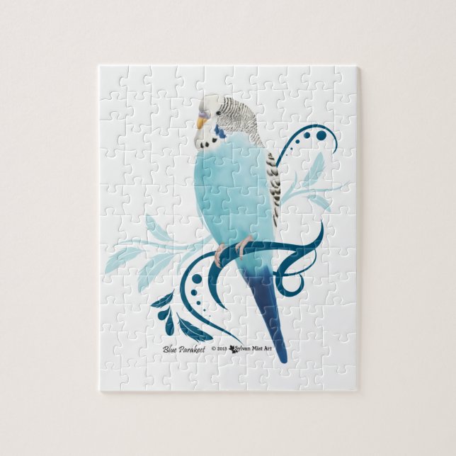Blue Parakeet Jigsaw Puzzle (Vertical)