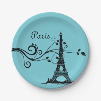 Blue Paris Plate
