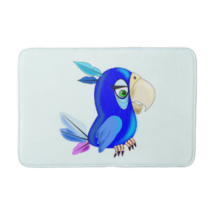 Blue Parrot Bath Mat
