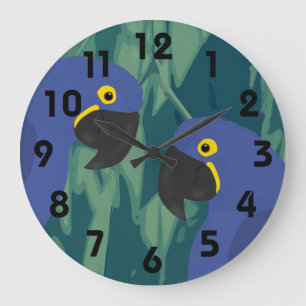 Blue Parrot Clock