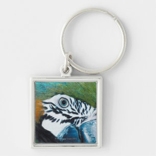 Blue Parrot Keychain