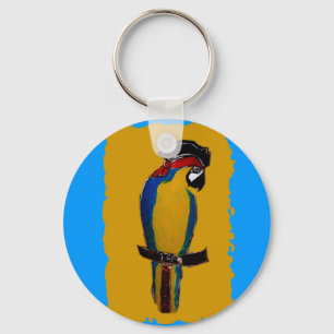 Blue Parrot Keychain