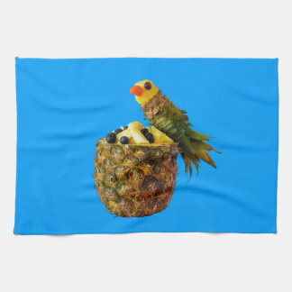 Blue parrot kitchen towel. kitchen towel
