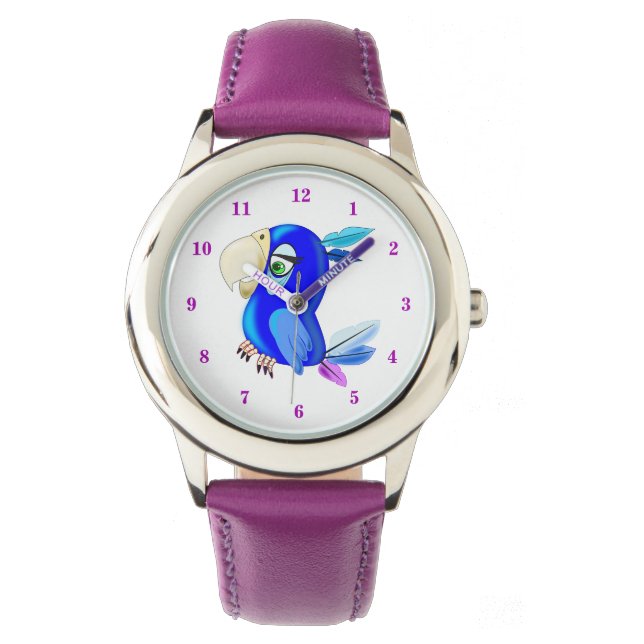 Blue Parrot Watch Funny (Front)