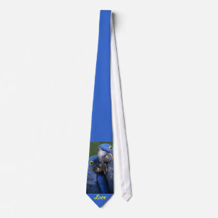 Blue Parrots Love Tie