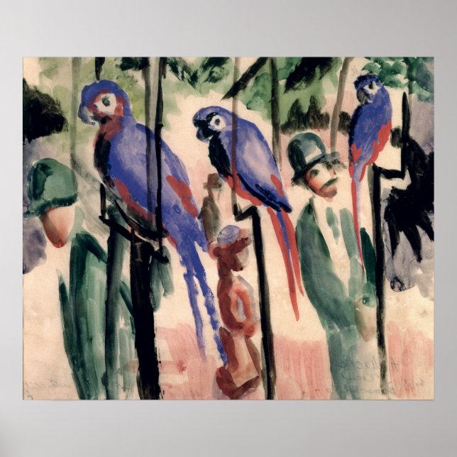 Blue Parrots Poster (Front)