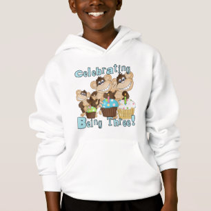 Blue Party Monkeys 3e anniversaire T-shirts et cad