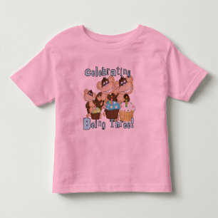Blue Party Monkeys 3e anniversaire T-shirts et cad