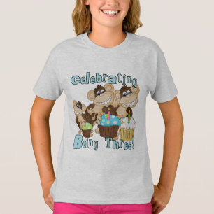 Blue Party Monkeys 3e anniversaire T-shirts et cad