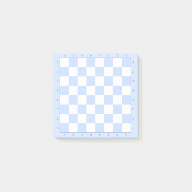Blue Pastel Chess Board template Notes (Front)