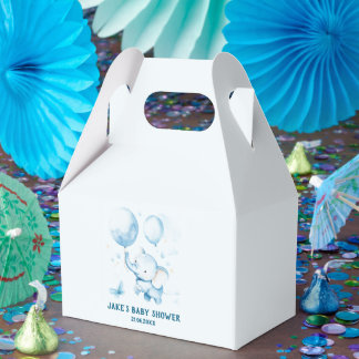 Blue Pastel Elephant Favour Box