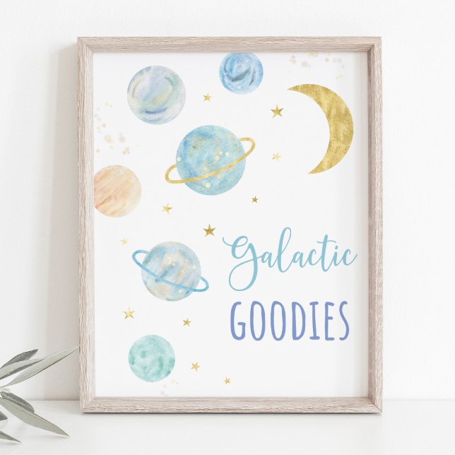 Blue Pastel Galaxy Space Galactic Goodies Sign (Creator Uploaded)