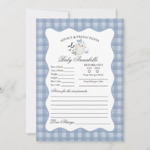 Blue Pastel Little Boo Ghost Advice for Baby Card