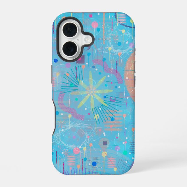 Blue Pastels Dream Abstract  iPhone 16 Case (Back)