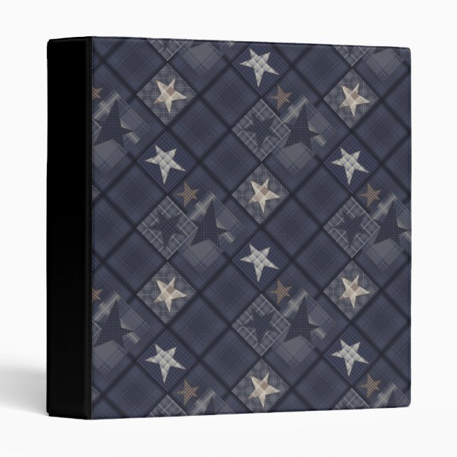 Blue patchwork binder (Front/Spine)