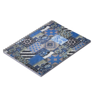 Blue Patchwork Notebook