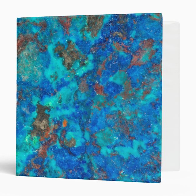 Blue patterened Shattuckite Binder (Front/Inside)