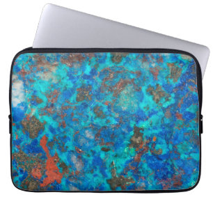 Blue patterened Shattuckite Laptop Sleeve